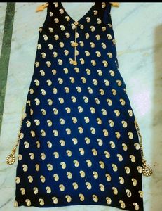 Navy Blue Plazo Suit Without Dupatta 32 Bust