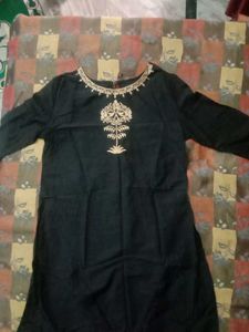 Embroidered Black Tunic