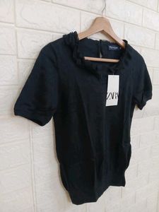 Black Short Sleeve Top
