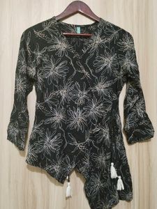 Janasya Floral Print Top For Women&#39;s