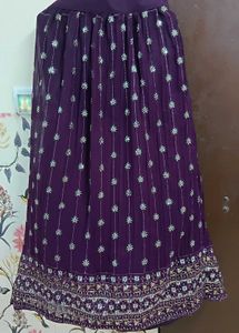 NEW Elegant Purple peplum lehenga S to.L size
