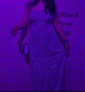 Pattern Dress with Slit