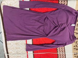 Purple Long Sleeve Mini Dress