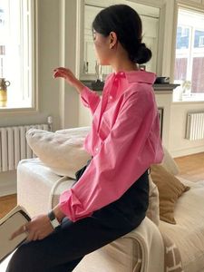 Classic oversized Pink Button-up Shirt