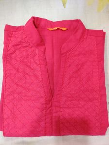 Gerua Straight Cut Pink Kurta