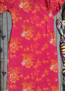 Myntra brand Floral Red Kurta Set