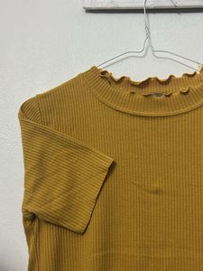 Mustard Ribbed Top