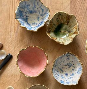 Handmade Trinket Dish - Turquoise &amp; Golden Color ✨