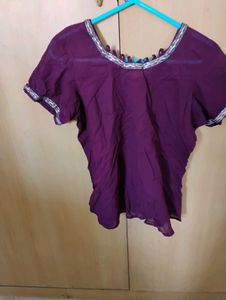 Purple Ethnic Skirt Top
