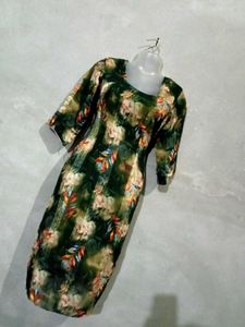 Green Printed Suit