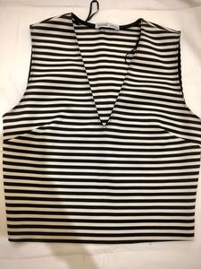 Zara Stripe Black And White Top