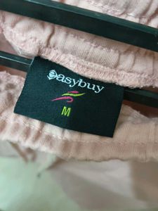 Pink Cropped Joggers And Grey Full Length Jogger