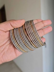 ZARA Metallic Bangles [Set of 3]