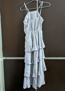 Grey Ruffle Dress