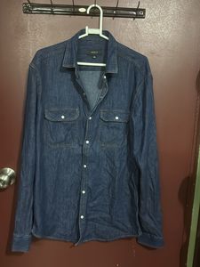 Denim Long Sleeve Shirt For Sale