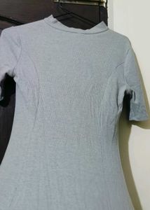 Gray Fit &amp; Flare Dress