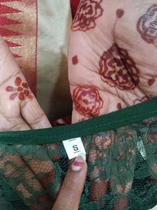 Elegant Green Lace Peplum Top