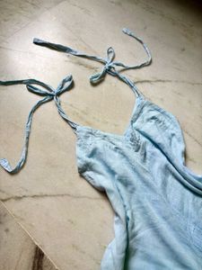 Blue Embroidered Sundress