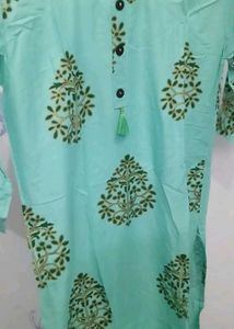 Teal Printed Pant Kurta
