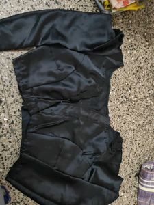 Black Sarre And Blouse With Green Plates In Saree