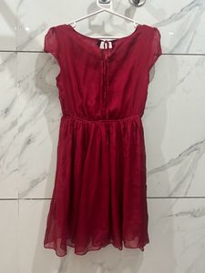 Beautiful Red Meroonish Colour Dress