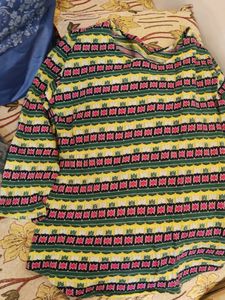 Patterned Long Sleeve Top