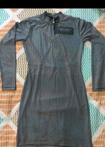 Tokyo Talkies Striped Mock Neck Dress