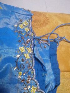 Embroidered Saree with Blouse Piece