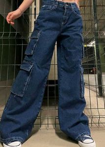 Y2K Blue Cargo Jeans 🖤