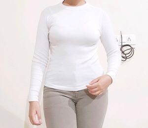 White Fitted Top
