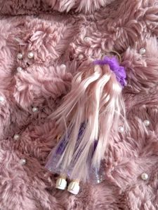 Purple Dress Doll Keychain