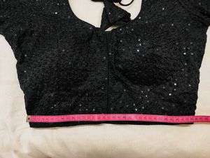 Elegant Black Sequin Blouse