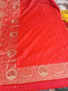 Red Banarasi Saree