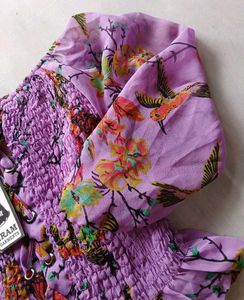 Colourful Smoked Floral Top