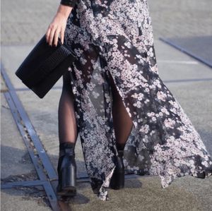 Zara Floral Halter Maxi Dress