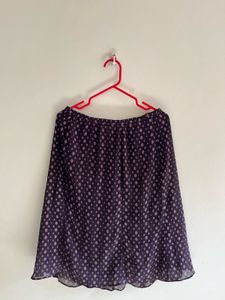 Polka Dot Pleated Skirt