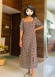 Hapra Black Floral Dress