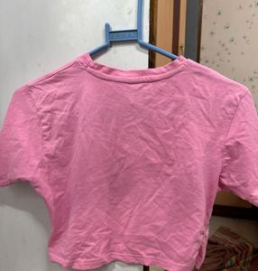 Lana Del Rey Inspired Light Pink Crop Tshirt