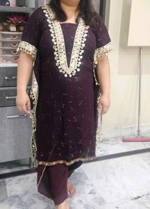 Elegant Embroidered kaftan self Stiched