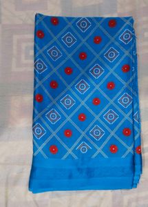 Elegant Blue Printed Saree