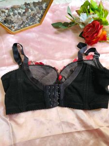 Floral Embroidered Bra
