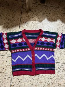 Patterned Knit Cardigan