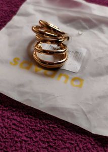 Chic Gold Plated Hoop Earrings