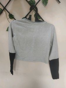 Korean Chic Crop Top/Sweatshirt