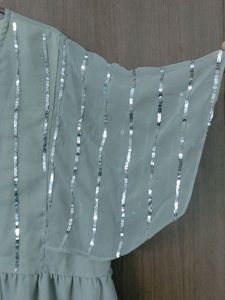 Plus Size Grey Colour Party Dress