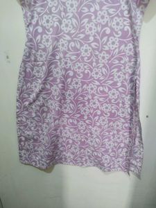 Light Pink White Floral Kurta Pyjama Dupatta Set