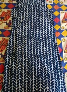 Blue &amp; White Sleeveless Kurtha