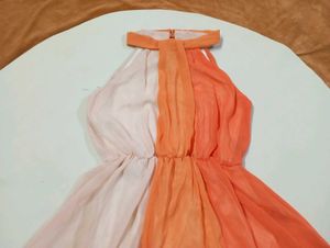 Orange Halter Dress