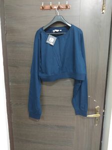 Stylish Dark Blue Crop Top