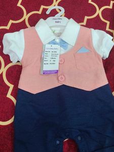 Boys Orange Romper